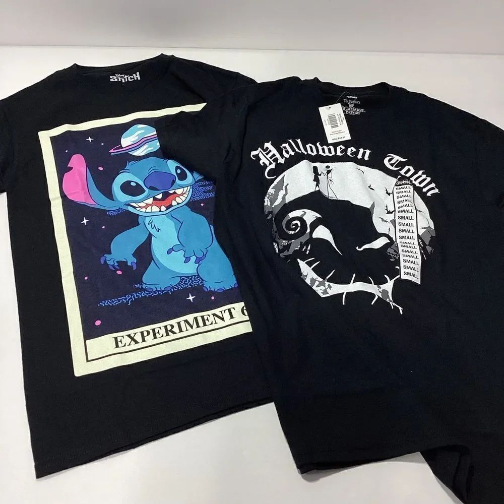 Disney Stitch T-shirt Disney Halloween Town T-shirt Spencer's NWT S